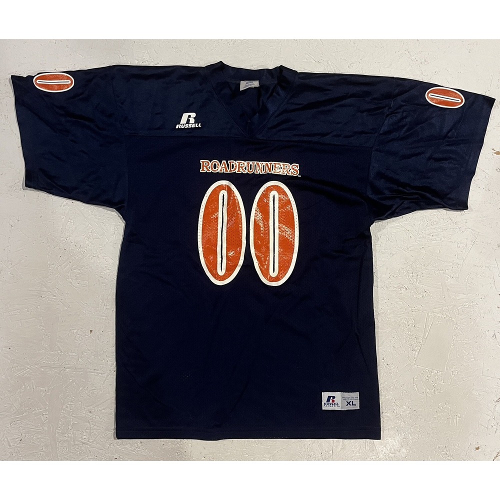 Vintage Russell UTSA Roadrunners Football Jersey Youth XL Mesh Blue Orange